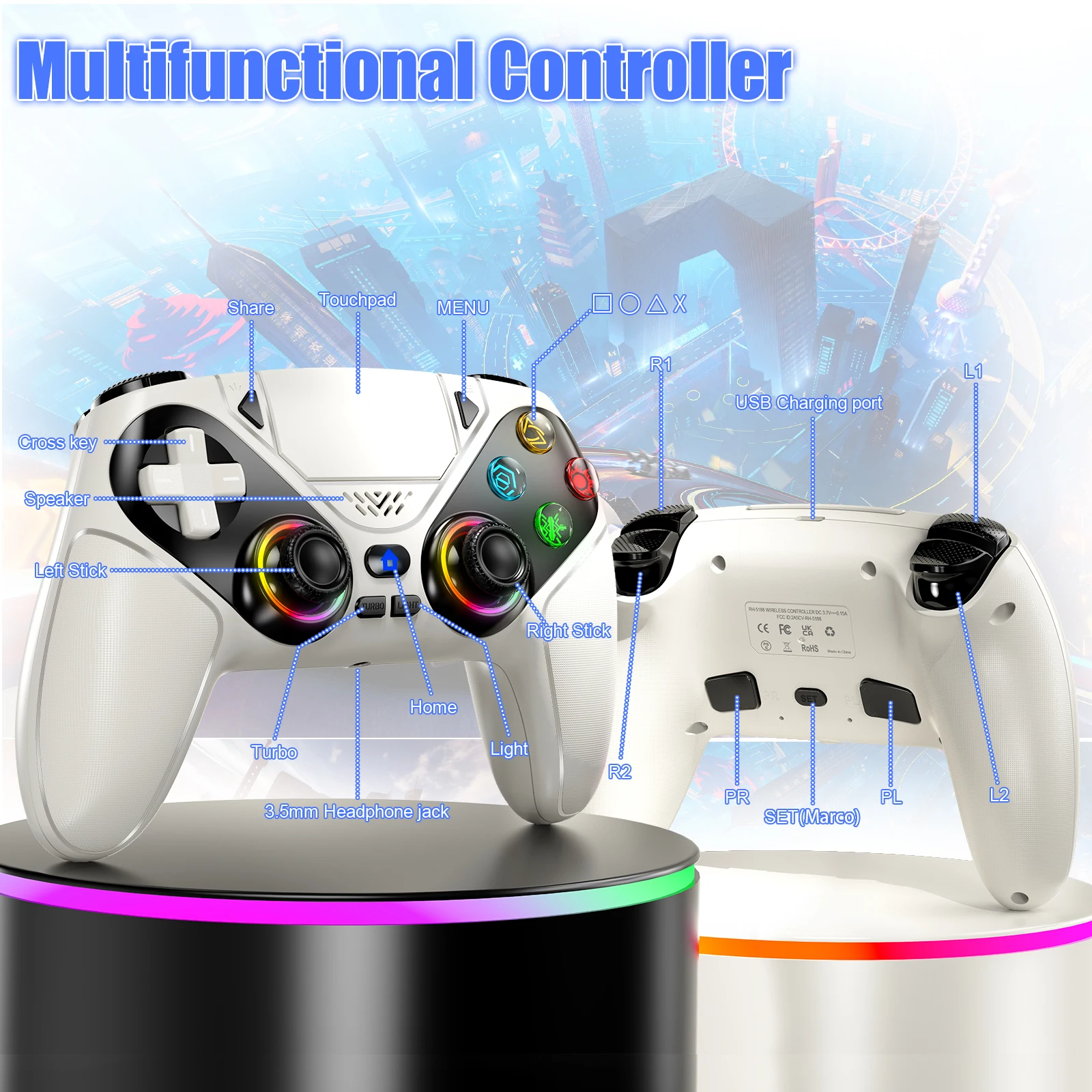 Wireless Controller Gamepad Fo - Gaming Console Portable Pc 评论和价格