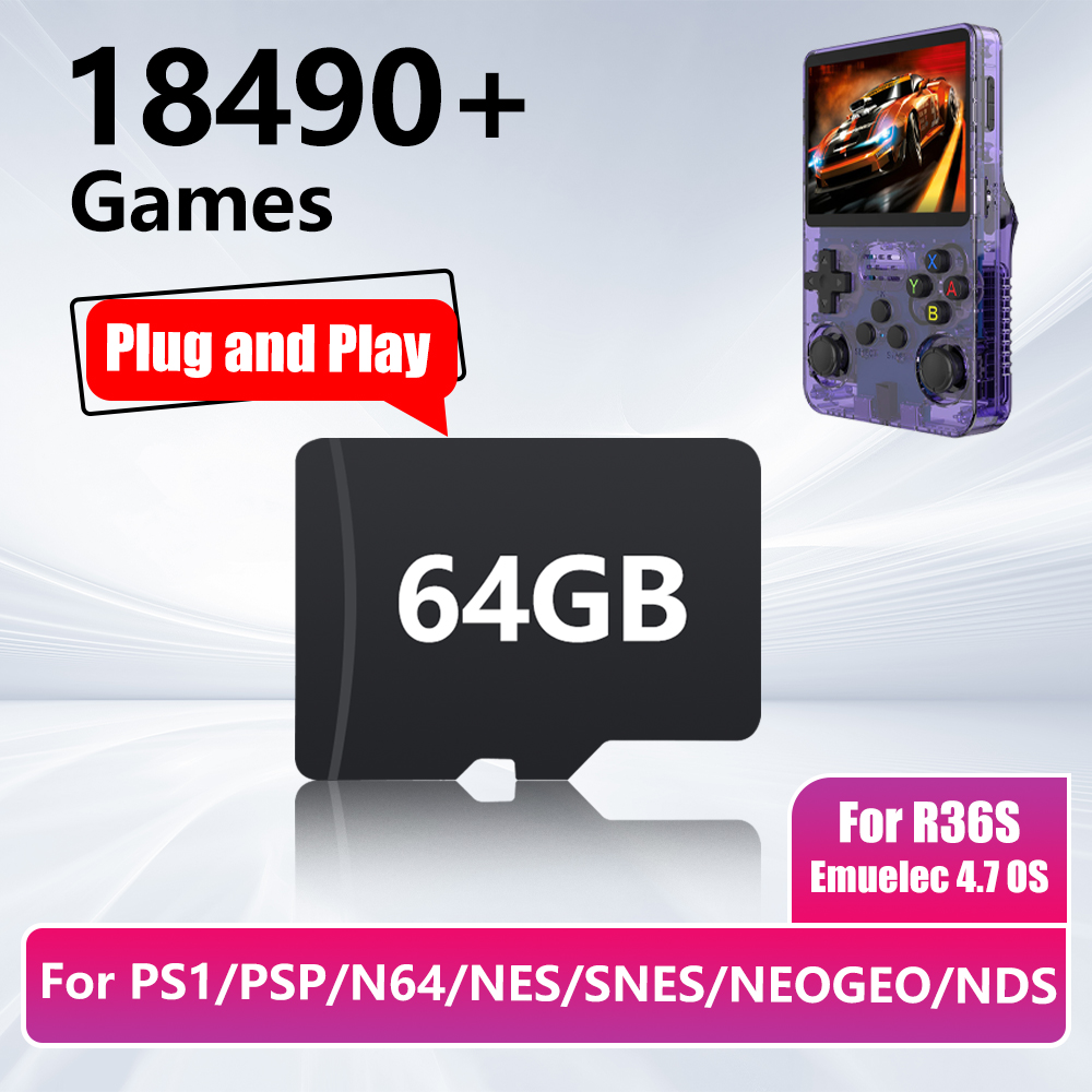 64GB Game Card for R36S Game C - Gaming Console Emulator 评论和价格
