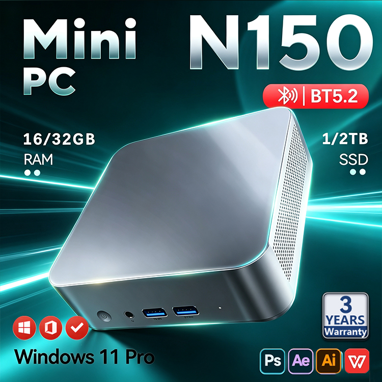 2026 Intel N150 Mini PC Protab - Gaming Console Mini 评论和价格