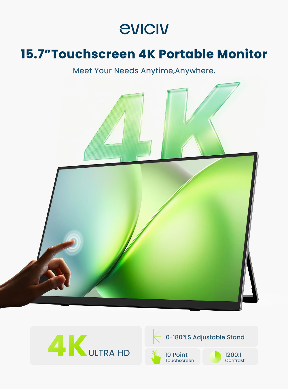 EVICIV 4K Portable Monitor 10- - Gaming Console Mini 评论和价格